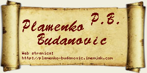 Plamenko Budanović vizit kartica